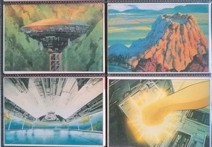 Coleção antiga e completa de 81 calendários Defenders of the Earth edição Ímpala em 1989