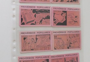 Calendários 1986 c/ provérbios populares - Coleção completa de 15 calendários