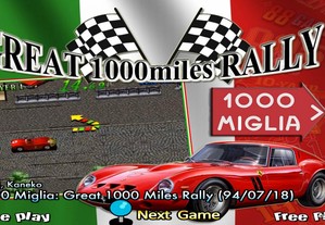 Jogo Great 1000 Miles Rally -Arcade 1994-original
