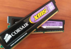 Memória Corsair XMS2 DDR2 6400 2x1024 Mb Dual Pair