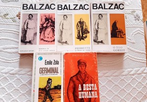 Obras de Honoré de Balzac e Emile Zola