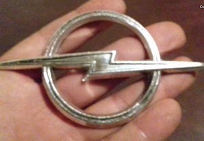 Simbolo Opel em metal, vintage, bom estado