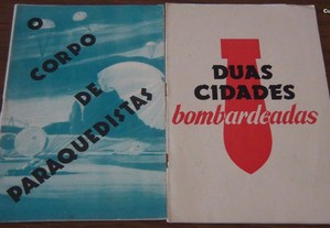 Duas cidades bombardeadas / O corpo de paraquedistas Brochuras Propaganda Britânica