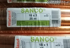 Cobre 18x1mm - Tubo de Cobre Nu   Rolo 25 Mts   Artigo Novo