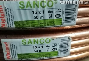 Cobre 15x1mm - Tubo de Cobre N   Rolo 50 Mts   Artigo Novo