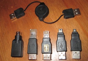 Cabo USB Universal com 5 adaptadores