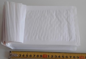 10 Saquetas Papel Branco Envelopes Almofadados Boa Bolha 17x10cm Novos