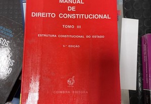 livro manual de direito constitucional tomo 3 jorge miranda