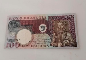 Nota de cem escudos de Angola, 1973