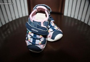 Sandálias azuis e cor de rosa da GEOX tamanho 20