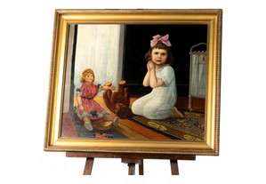 Pintura criança Charles Bosquier século XIX