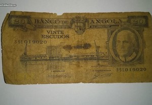Nota de Angola Ultramar 20 Escudos 10.06.1962