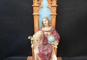 Cristo em sua majestade, escultura em madeira