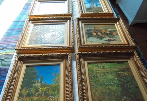 Coleção de Seis quadros Monet com certificado