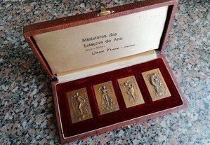 Conjunto medalhas 4 estações do ano em miniatura