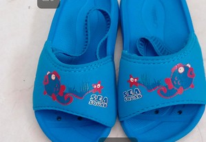 Sandálias/chinelos 21 "Como demorado" azul com apoio a traz Atami Seasquad - Speedo