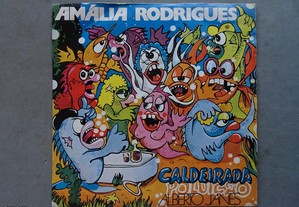 Disco vinil single - Amália Rodrigues - Caldeirada Poluição Alberto Janes