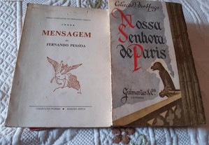 Obras de Fernando Pessoa e Vitor Hugo