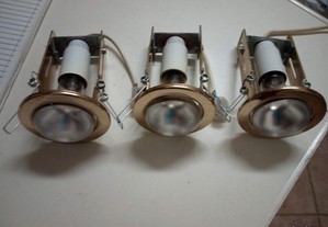 Projetores de teto falso de embutir com lâmpadas