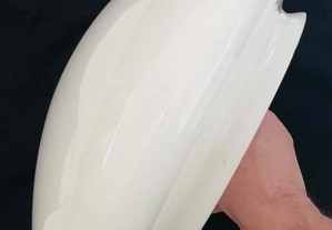 Globo de candeeiro antigo em vidro opalino branco