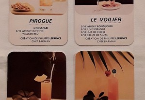 Calendários de bolso de 1988 (receitas cocktail)
