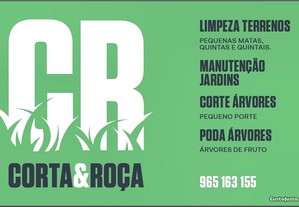 CORTA&ROÇA Equipa experiente em manutenção de jardins poda de árvores, arbustos limpeza de terrenos