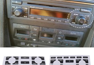 Audi a4 2000 a 2008 kit Reparacao botões rádio concert