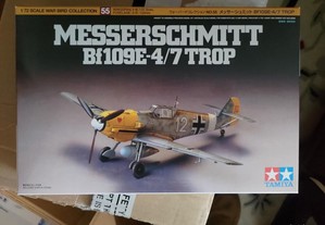 TAMIYA 60755 Avião de Guerra MesserSchmitt Bf109E-4/7 Trop 1:72 (Novo)