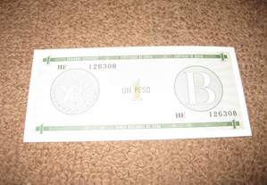 Nota de Cuba "1 Peso" UNC