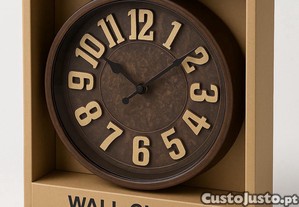Relógio de Parede Vintage Decorativo   Estilo Retrô com Números Grandes, 30cm