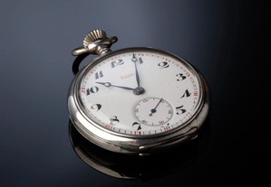 Relógio de bolso Zenith com caixa em prata