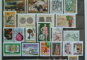 Lote de selos usados da Hungria