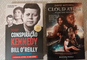 Livros Conspiração Kennedy e Cloud Atlas : Atlas das Nuvens.