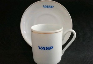 Chávena em fina porcelana da Companhia Aérea Brasileira VASP