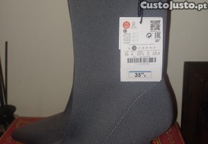 Botins da Bershka em lycra cinzentos novos com etiqueta