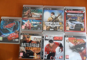 God of War Sniper Elite3 NHL2K8 Far Cry 3 e 4 ps3