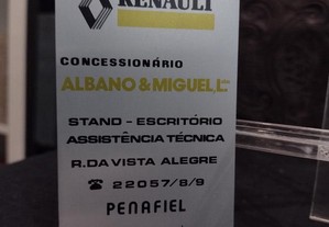 Calendário em Alumínio Renault Penafiel 1984