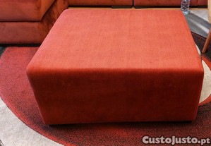 Pufe pele de pêssego vermelho novo interieurs