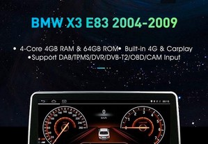 Auto-rádio 12.3" android 13 BMW X3 E83 2004-2009