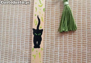 Marcador para livros "Gato preto"