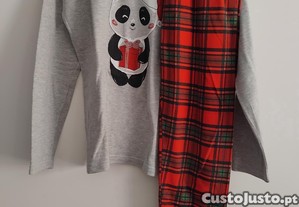 Pijama cardado natalício