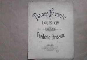 Pavane Favorite de Louis XIV pour piano