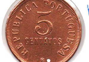 Angola - 5 Centavos 1921 - bela