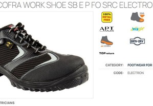 Sapato / Botas de trabalho electro-estáticas NOVAS [EPI]