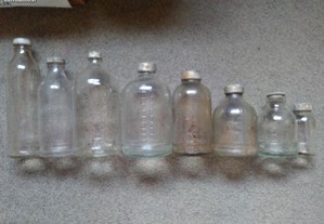 frascos de Soro Antigos de vidro