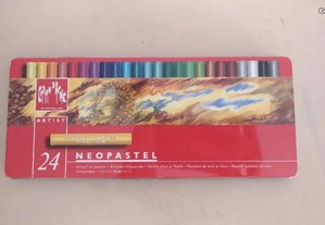 Caixa de Pastel de Óleo Neopastel Caran D´Ache, 24 Cores