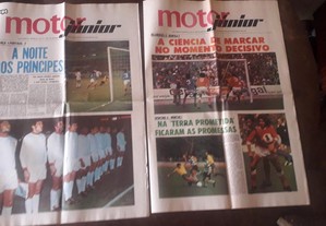 Jornais Motor Junior futebol 1973 suplemento Raro