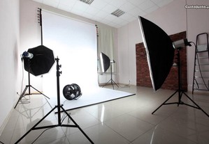 Equipamento para montagem de estúdio de fotografia e vídeo