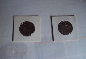 conjunto de 2 moedas comemorativas