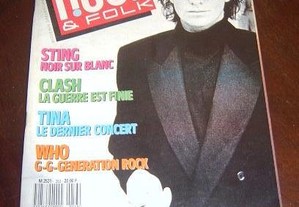Rock and Folk n 253 capa Sting poster- Who, 1988
